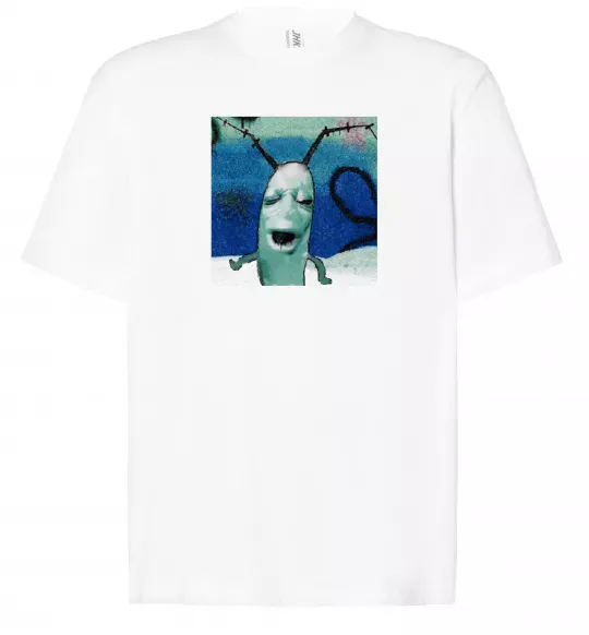 Футболка Оверсайз Планктон Білий фото