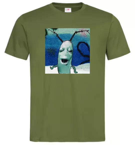 Мужская футболка Планктон Оливковый фото