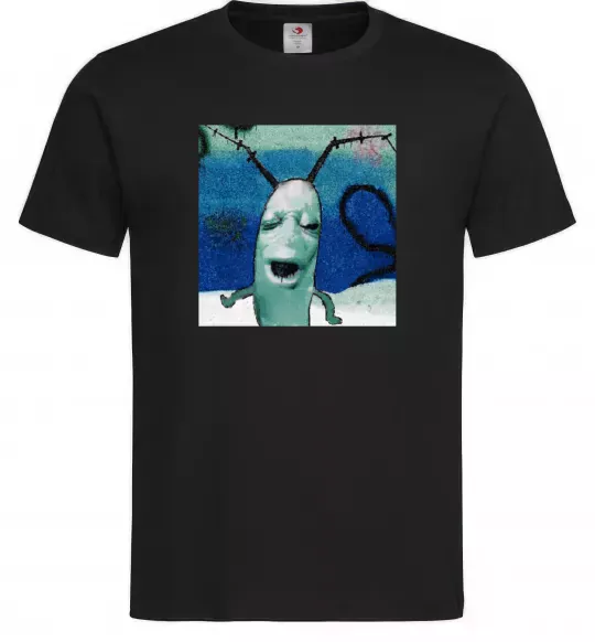 Мужская футболка Планктон Черный фото