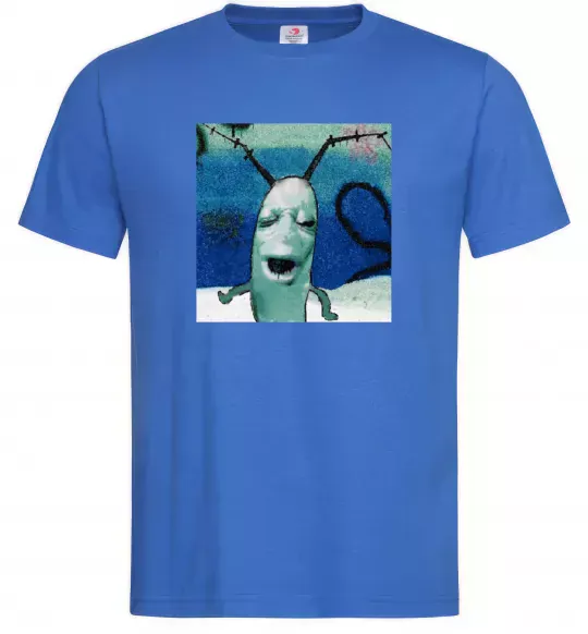 Мужская футболка Планктон Ярко-синий фото