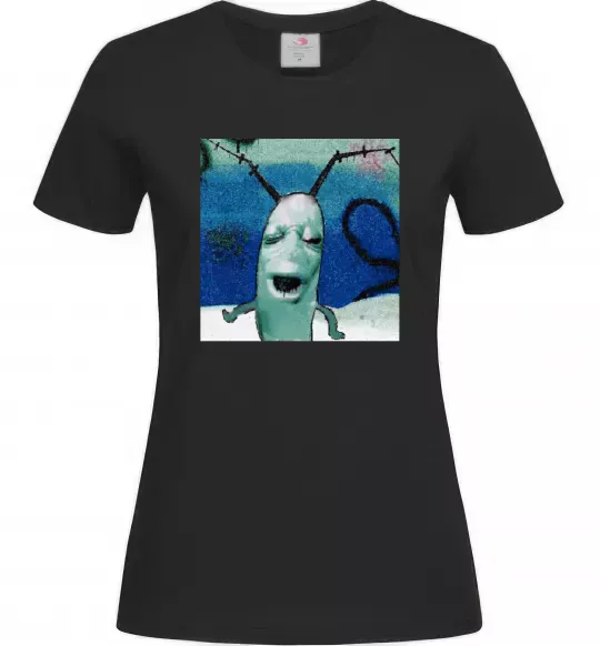 Жіноча футболка Планктон Чорний фото