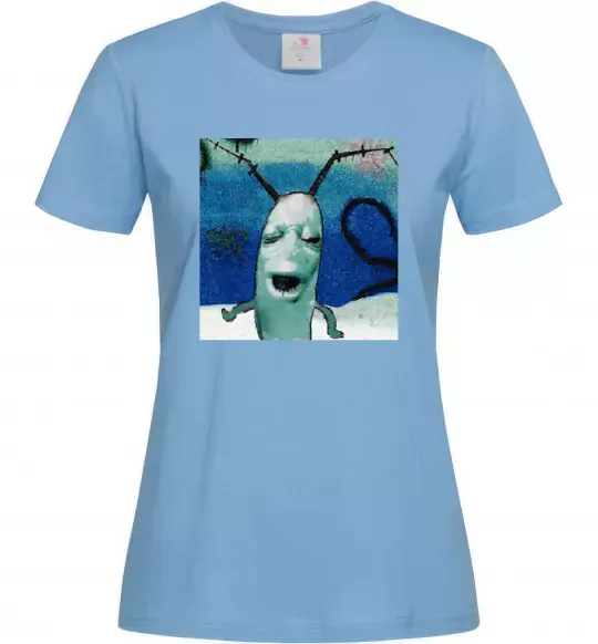 Жіноча футболка Планктон Блакитний фото
