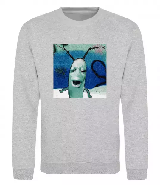 Світшот Планктон Сірий меланж фото