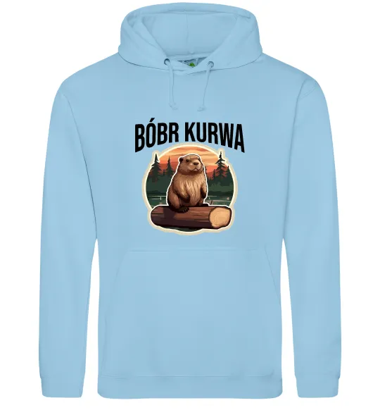 Жіноча толстовка (худі) Bobr kurwa Блакитний фото