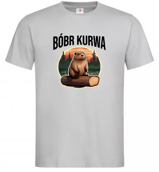 Чоловіча футболка Bobr kurwa Сірий фото