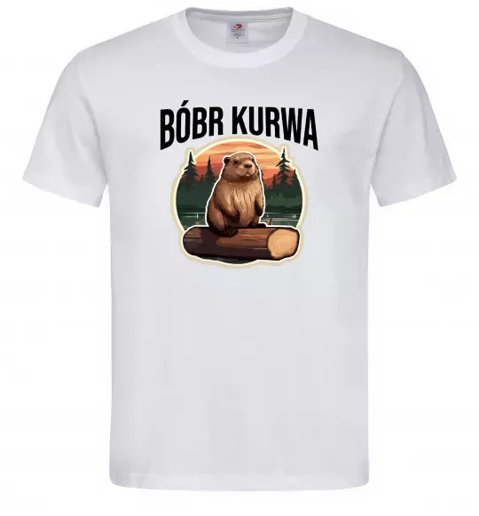 Чоловіча футболка Bobr kurwa Білий фото