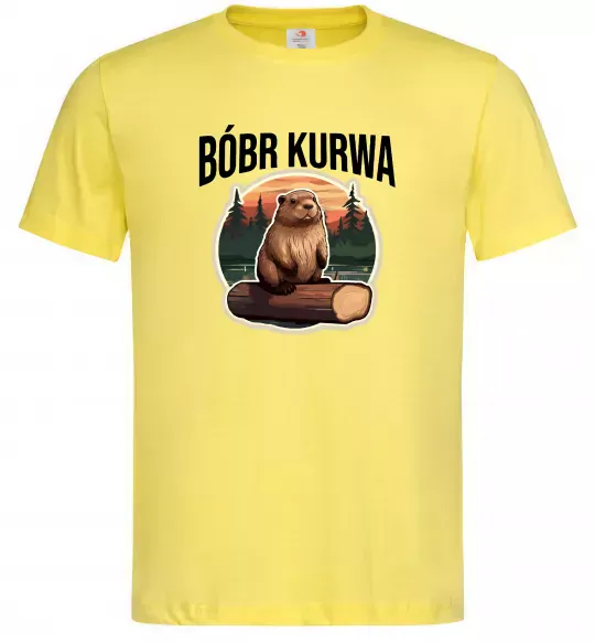 Чоловіча футболка Bobr kurwa Лимонний фото