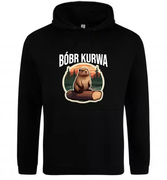 Женская толстовка (худи) Bobr kurwa Черный фото