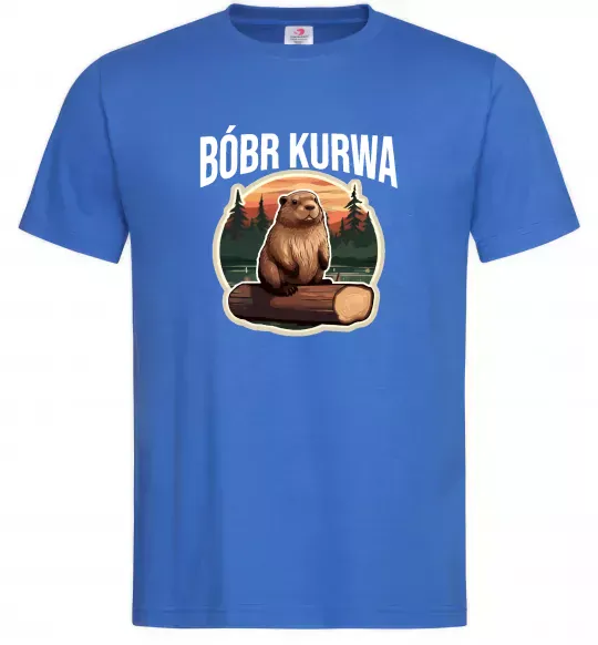 Чоловіча футболка Bobr kurwa Яскраво-синій фото