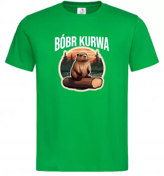 Чоловіча футболка Bobr kurwa Зелений фото
