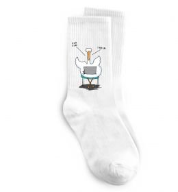 Шкарпетки Гусак з ноутбуком