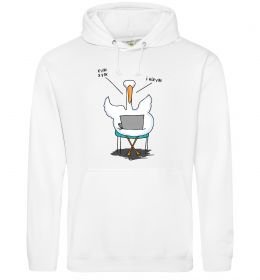 Мужская толстовка (худи) Гусак з ноутбуком Мужская толстовка (худи) Гусак з ноутбуком