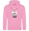 Женская толстовка (худи) Гусак з ноутбуком Розовый фото