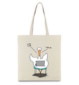 Еко-сумка Гусак з ноутбуком