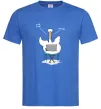 Чоловіча футболка Гусак з ноутбуком Яскраво-синій фото
