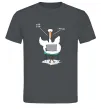 Чоловіча футболка Гусак з ноутбуком Графіт фото