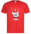 Чоловіча футболка Гусак з ноутбуком Червоний фото