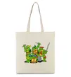 Эко-сумка Черепашки-ніндзя Бежевый фото