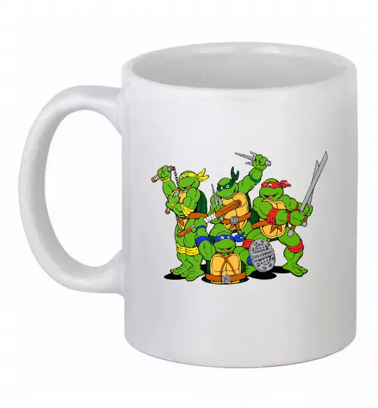 Чашка керамічна Черепашки-ніндзя Білий фото
