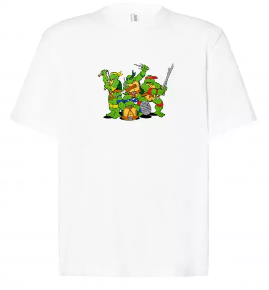 Футболка Оверсайз Черепашки-ніндзя Белый фото