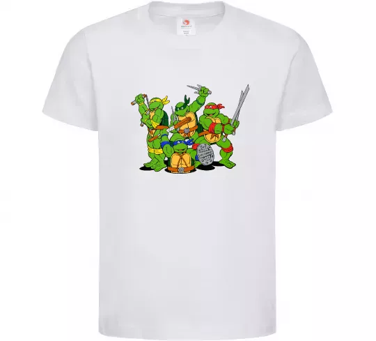 Дитяча футболка Черепашки-ніндзя Білий фото