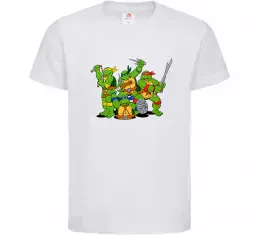 Дитяча футболка Черепашки-ніндзя Білий фото