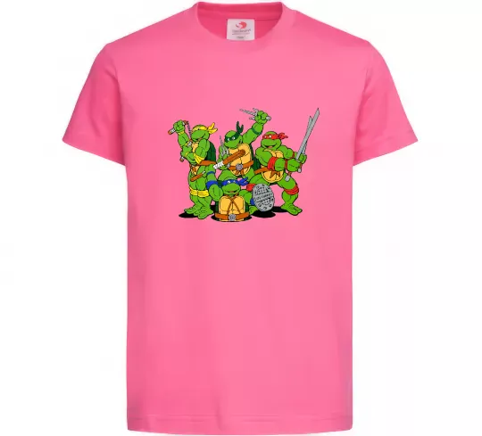 Дитяча футболка Черепашки-ніндзя Яскраво-рожевий фото