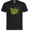 Чоловіча футболка Черепашки-ніндзя Чорний Чоловіча футболка Черепашки-ніндзя Чорний фото