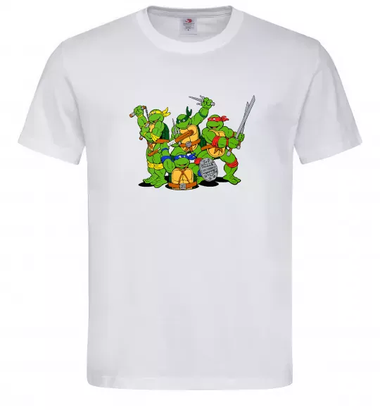 Чоловіча футболка Черепашки-ніндзя Білий фото