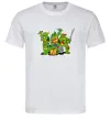 Чоловіча футболка Черепашки-ніндзя Білий Чоловіча футболка Черепашки-ніндзя Білий фото