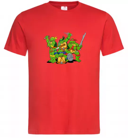 Чоловіча футболка Черепашки-ніндзя Червоний фото