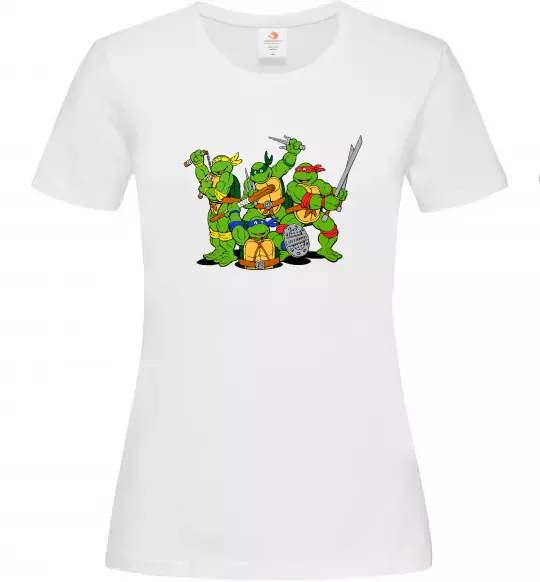 Жіноча футболка Черепашки-ніндзя Білий фото