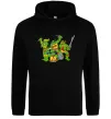 Мужская толстовка (худи) Черепашки-ніндзя Черный фото