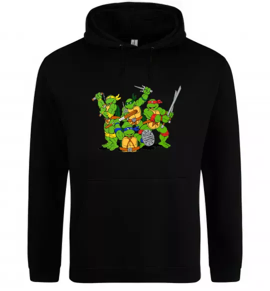 Жіноча толстовка (худі) Черепашки-ніндзя Чорний фото