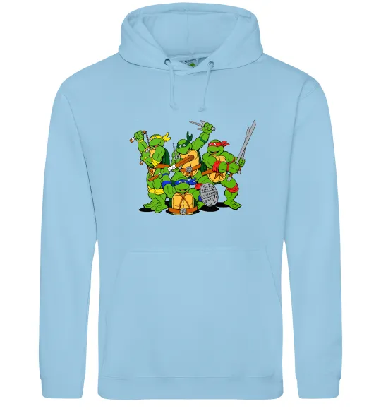 Жіноча толстовка (худі) Черепашки-ніндзя Блакитний фото