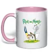 Чашка з кольоровою ручкою Рік та Морті портал Ніжно рожевий Чашка з кольоровою ручкою Рік та Морті портал Ніжно рожевий фото