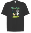 Футболка Оверсайз Рік та Морті портал Чорний фото