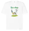 Футболка Оверсайз Рік та Морті портал Білий фото