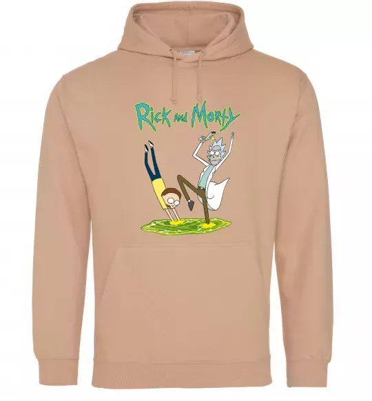 Чоловіча толстовка (худі) Рік та Морті портал Пісочний фото