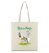 Эко-сумка Рік та Морті портал Бежевый фото