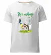 Чоловіча преміум футболка Рік та Морті портал Білий фото