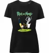 Жіноча преміум футболка Рік та Морті портал Чорний фото