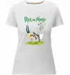 Жіноча преміум футболка Рік та Морті портал Білий фото