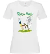 Жіноча футболка Рік та Морті портал Білий фото