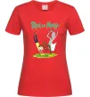 Жіноча футболка Рік та Морті портал Червоний фото