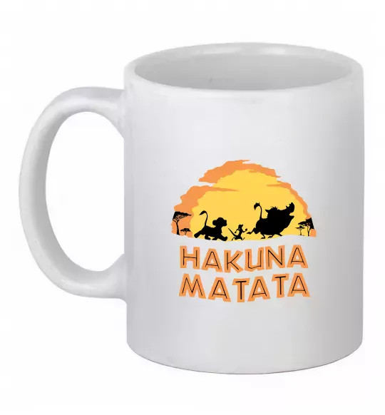 Чашка керамическая Hakuna matata logo Белый фото