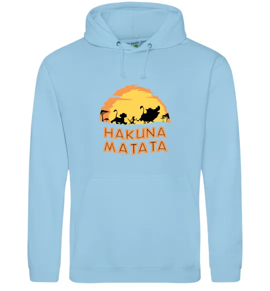 Жіноча толстовка (худі) Hakuna matata logo Блакитний фото