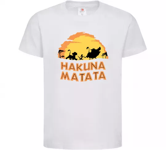 Детская футболка Hakuna matata logo Белый фото