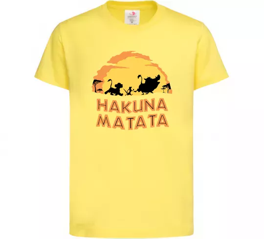 Детская футболка Hakuna matata logo Лимонный фото