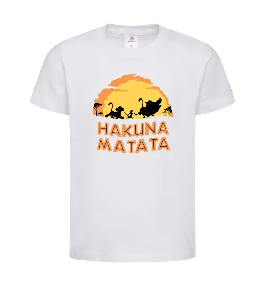 Детская футболка Hakuna matata logo Белый фото